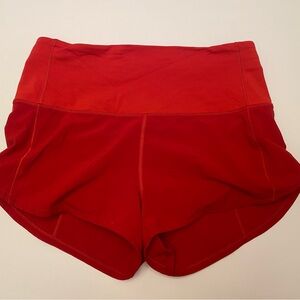 Lululemon Athletica Red Women's Athletic Shorts